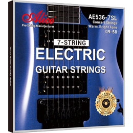 AWR58 Electric Guitar String Set, Plated Steel Plain String, Nickel Plated Alloy Winding